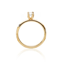 Diamantring i 18k. guld. Solitärring till vigsel eller förlovning. 