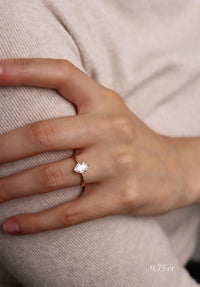 June Diamond Ring Oval Diamond, Wedding / Engagement Ring | 18k Gold