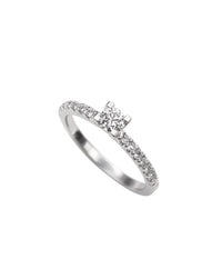 Monet Wedding / Engagement Ring, Side Stone Ring 0.53 ct Diamond