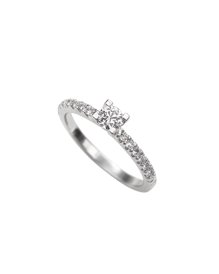 Monet Wedding / Engagement Ring, Side Stone Ring 0.53 ct Diamond