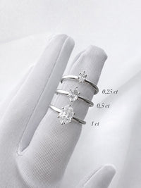 June 0.5 ct Oval Diamond, Solitaire Ring, Wedding/Engagement Ring