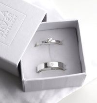 Wedding / Engagement Rings Couple | Monet 0.10 ct + Plain Diamond Ring