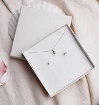 Gift Set | Monet Diamond Necklace and Diamond Earrings