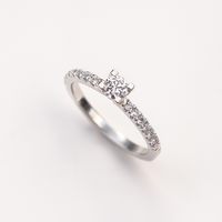 Monet Wedding / Engagement Ring, Side Stone Ring 0.53 ct Diamond