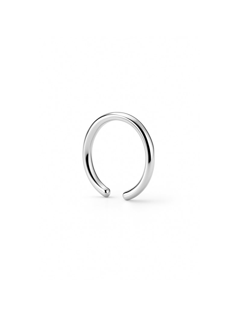 Plain Thin ear cuff, silver