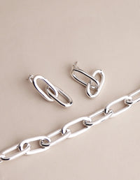 Chunky Paperclip Links, earrings | 925 silver