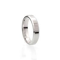Wedding / Engagement Ring for Men, Silver Ring, 5 mm, Beveled Edge | 925 Silver