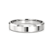 Wedding / Engagement Ring for Men, Silver Ring, 5 mm, Beveled Edge | 925 Silver