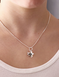 Children's jewelry Turtle Necklace, silver