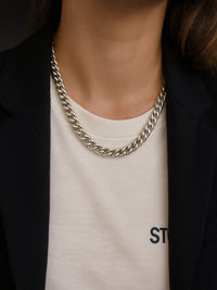 Chunky Curb Chain Necklace | 925 silver