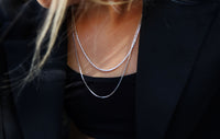 Silver chain, Cordell / Rope chain, 45-60 cm