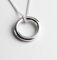 Your Word Necklace, Engraved text of your choice, Chain