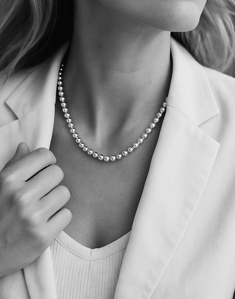 Silver Pearl Necklace | 925 silver | Mila Silver