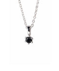 Diamanthalsband i silver med svart diamant 0,10 ct