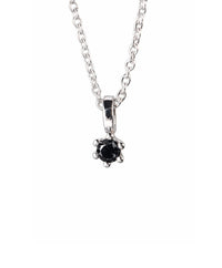 Diamanthalsband i silver med svart diamant 0,10 ct