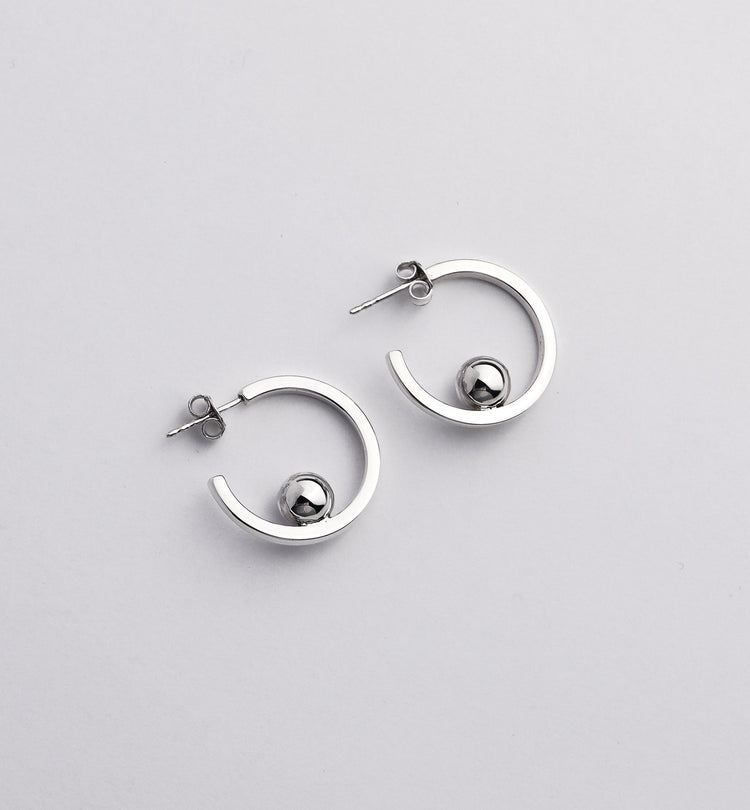 Kampanj! Happy Inside Hoops, silver