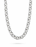 Halsband med bred silverkedja till dam