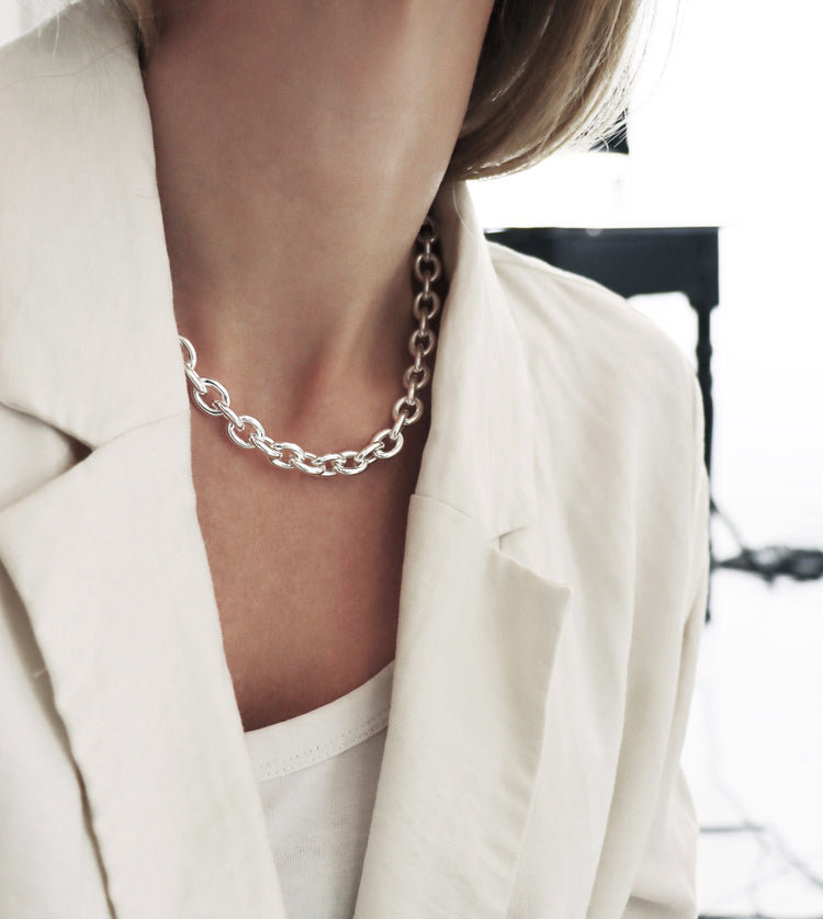 Chunky Chain ​​Necklace 10 mm | 925 silver
