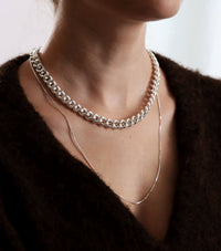 Chunky Curb Chain Necklace | 925 silver