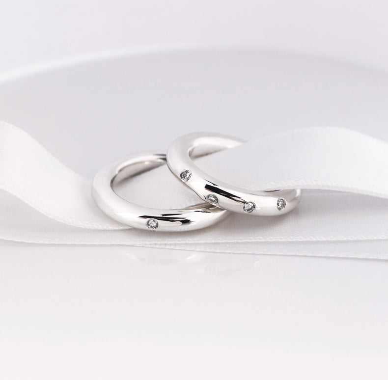 Wedding / Engagement Ring Couple, Noelle Diamond Rings