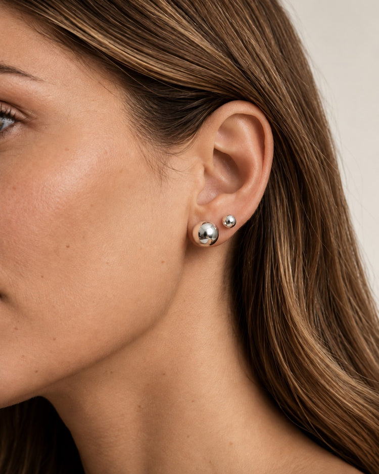 Happy Bead Örhängen 10 mm |  Örhängen med kulor | 925 silver