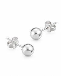 Happy Bead Örhängen 6 mm | Örhängen med silverkulor | 925 silver