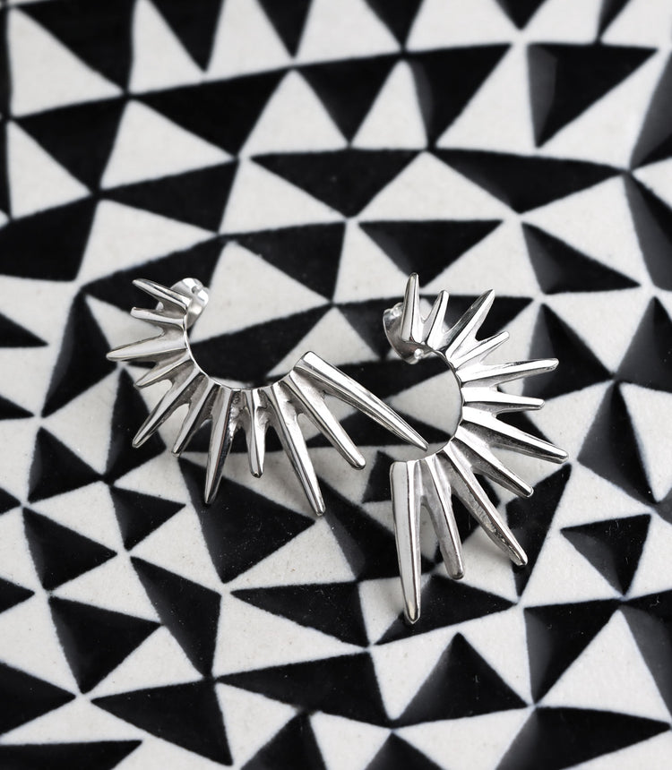 Spectra Statement Earrings, silver | Campaign!