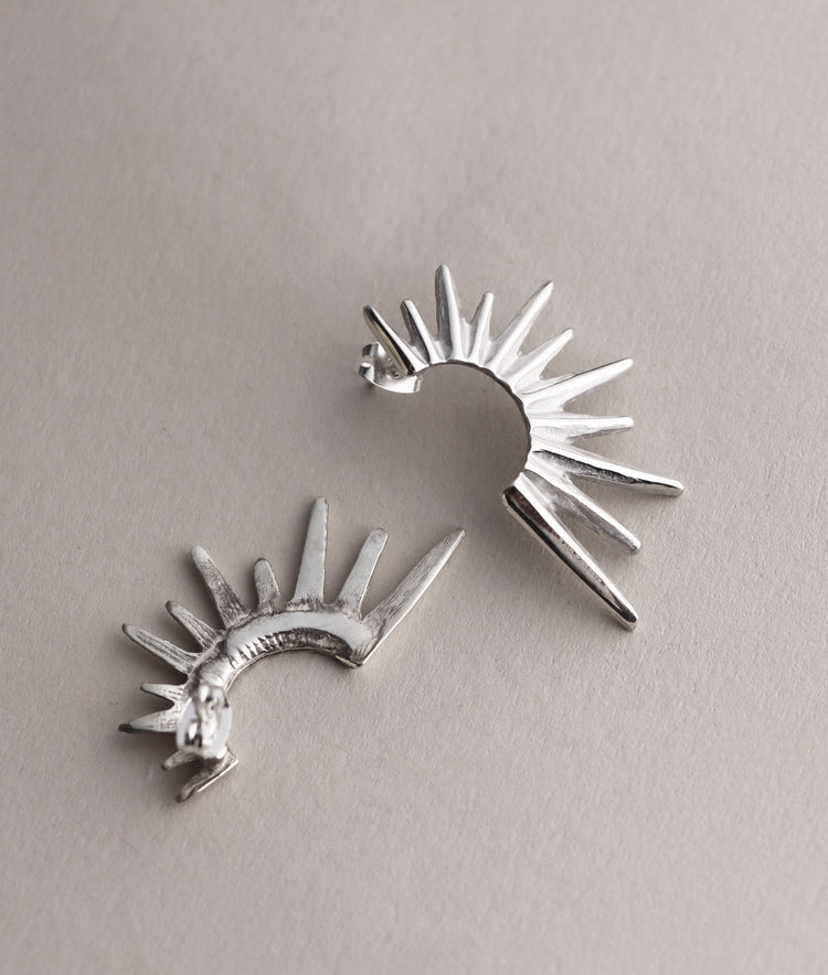 Spectra Statement Earrings, silver | Campaign!