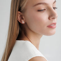 Pärlörhängen runda ear studs