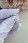 Julie Wedding / Engagement Ring, Side Stone Ring 0.49 ct Diamond