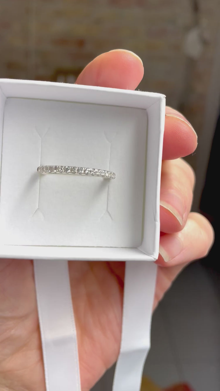 Elise Eternity Diamond ring, silver 0.27 ct