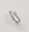 Monet Wedding / Engagement Ring, Side Stone Ring 0.53 ct Diamond
