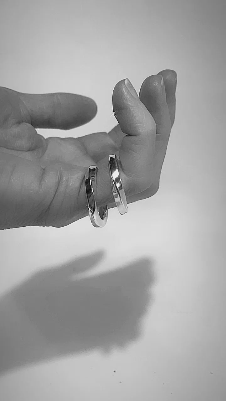 Mila Combo Twisted, 4 mm ring | 925 silver