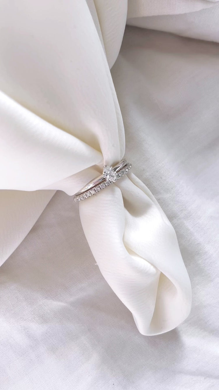 Wedding / Engagement Rings Couple, June + Elise Diamond Ring