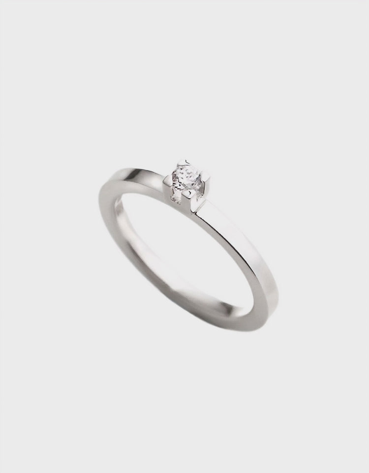 Monet Wedding / Engagement Ring, Solitaire Ring 0.10 ct. diamond