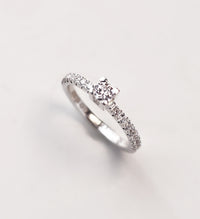 Monet + Line Ring Set | Wedding Band & Engagement Ring