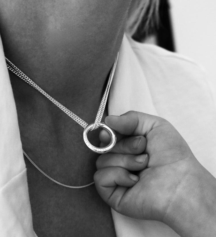 Your Word Necklace, Engraved text of your choice, Chain
