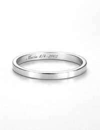 Silverring till dam med invändig gravyr