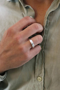Wedding / Engagement Rings Couple | Julie 0.25 ct + Plain silver ring