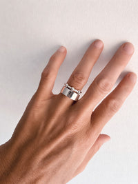Mila Ring stack Plain ring + Jupiter ring