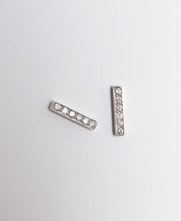Diamond earrings, bars