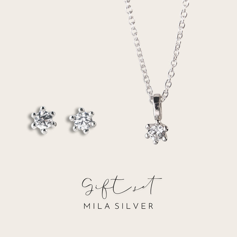 Gift Set | Julie Diamond Necklace and Diamond Earrings