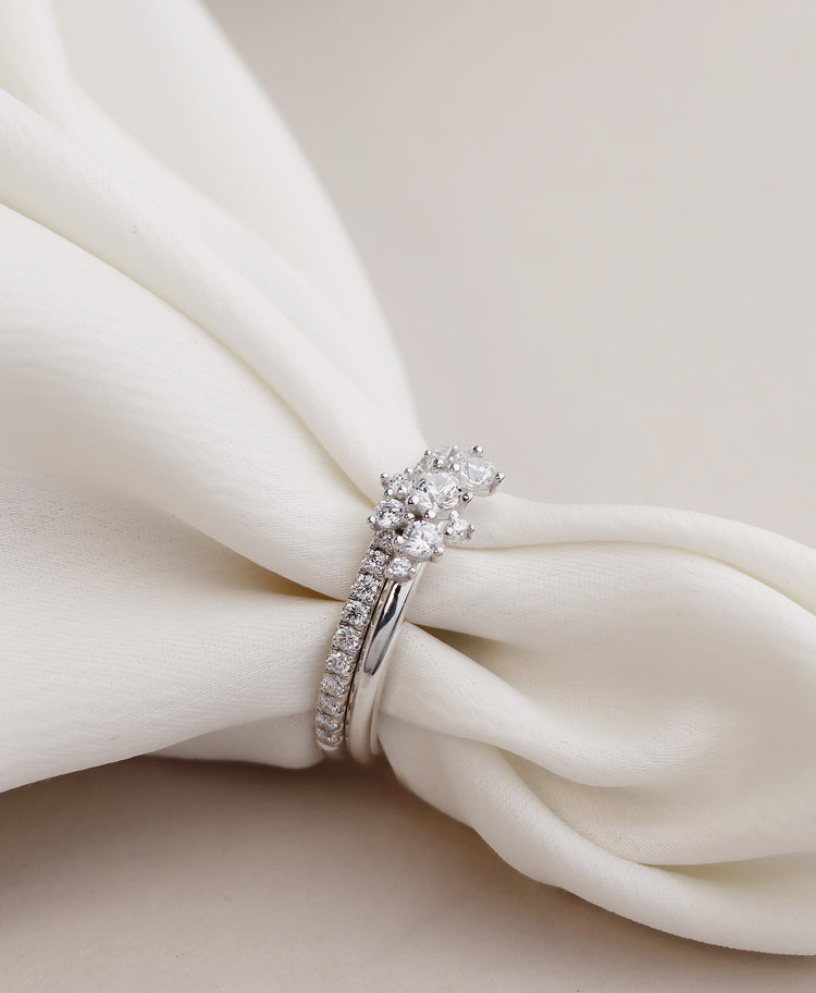 Celine Wedding / Engagement Ring, Diamonds Nest 0.36 ct