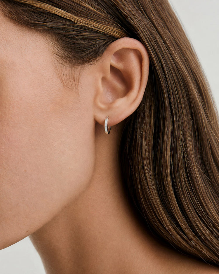 Plain Silver Hoops 12 mm, raka kanter | 925 silver