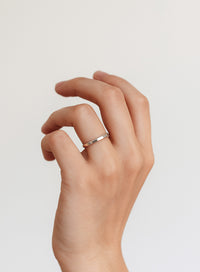 Silver engagement ring, 2 mm, Straight profile