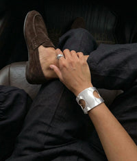 Curved Cuff armband | 925 silver