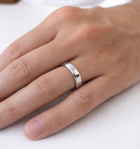 Julie 0.25 ct + Plain silver ring 7 mm | Wedding / Engagement rings, pair