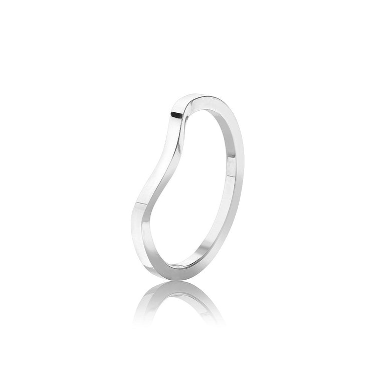 Line Ring Set Wedding Band & Engagement Ring
