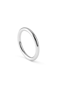 plain silver ring, 2 mm, rund