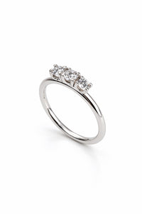 Axeline Three Stone Diamond Ring | Engagement / Wedding Ring